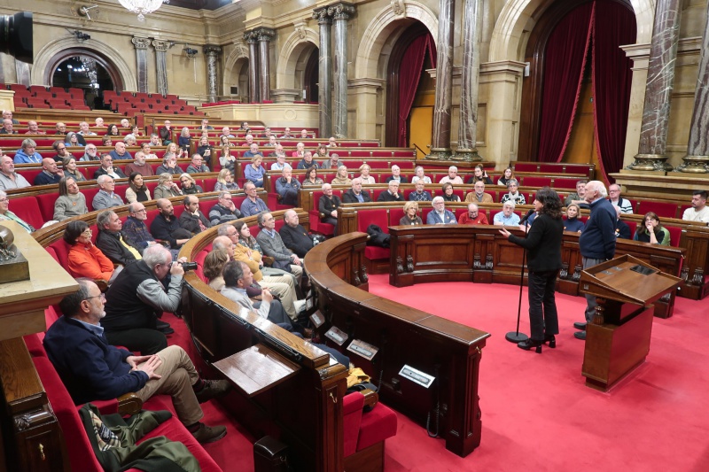 La presidenta del Parlament de Catalunya, Anna Erra, rep en audiència a representants dels Bancs dels Aliments de Catalunya