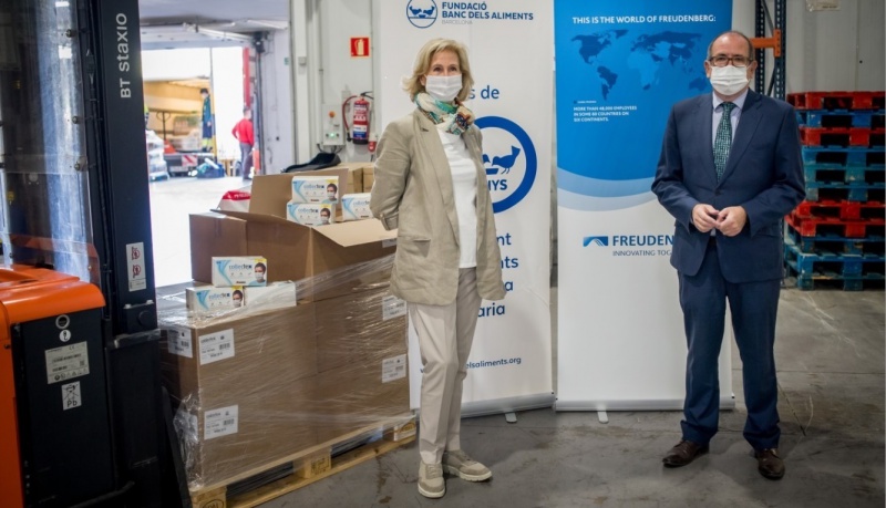 El Grup Freudenberg dona al Banc dels Aliments 54.000 mascarillas higiénicas